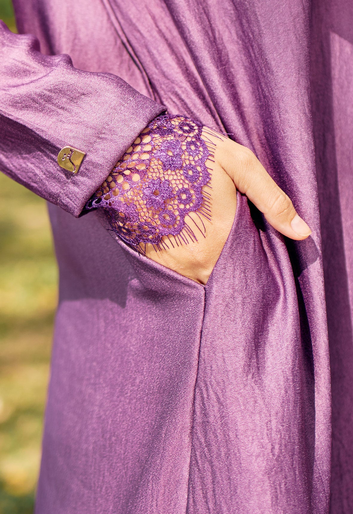 INAYAH BASIC DRESS - DUSTY PURPLE - Image 3