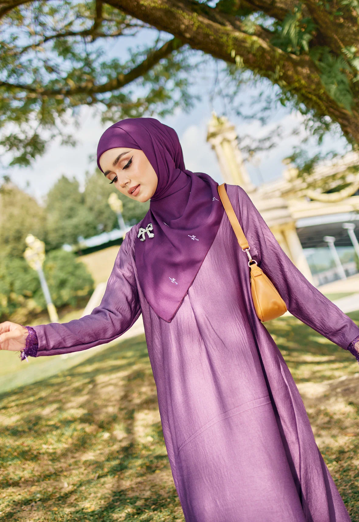 INAYAH BASIC DRESS - DUSTY PURPLE - Image 5