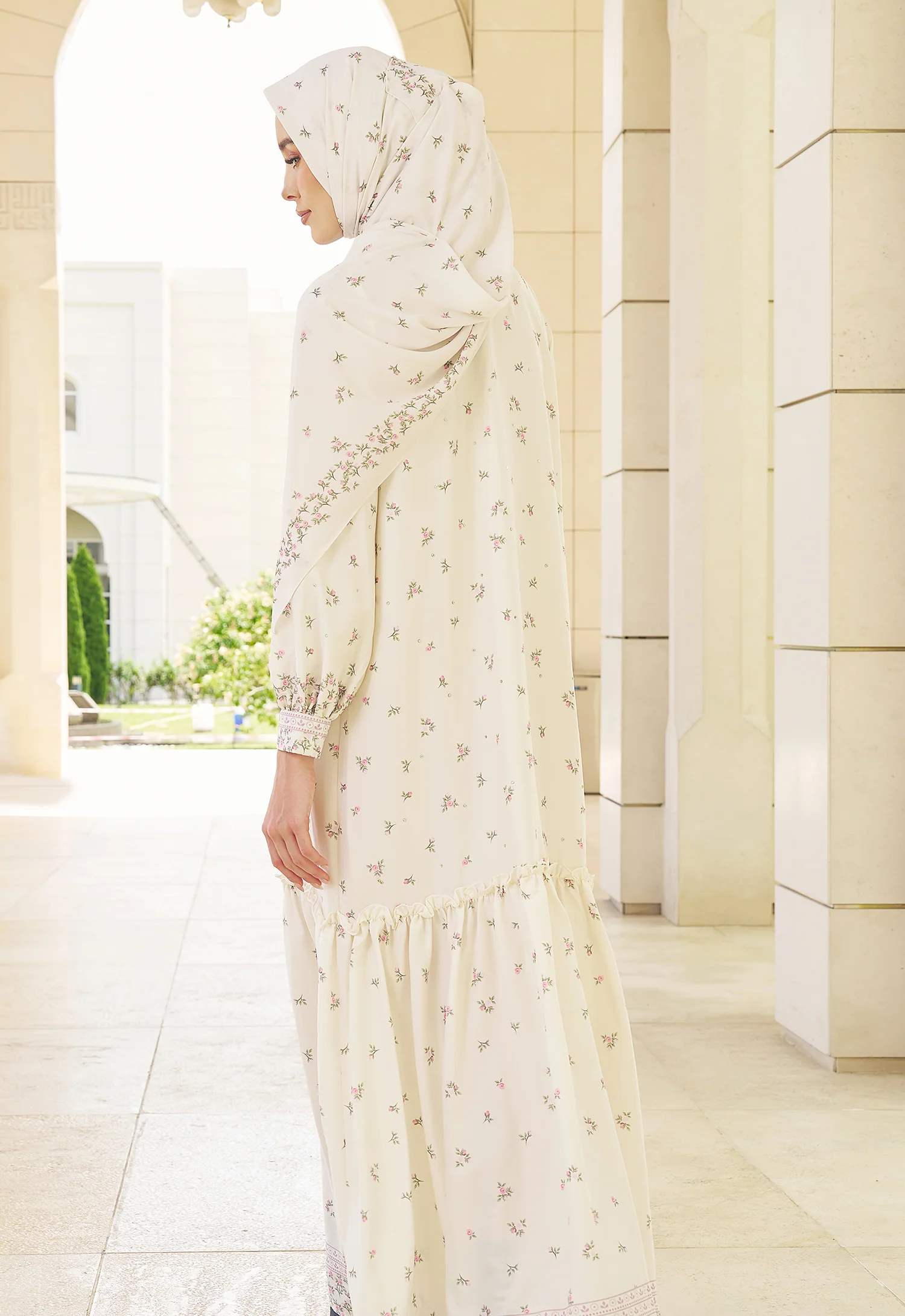 JIWA PRINTED DRESS JESNITA - CREAMY WHITE - Image 3