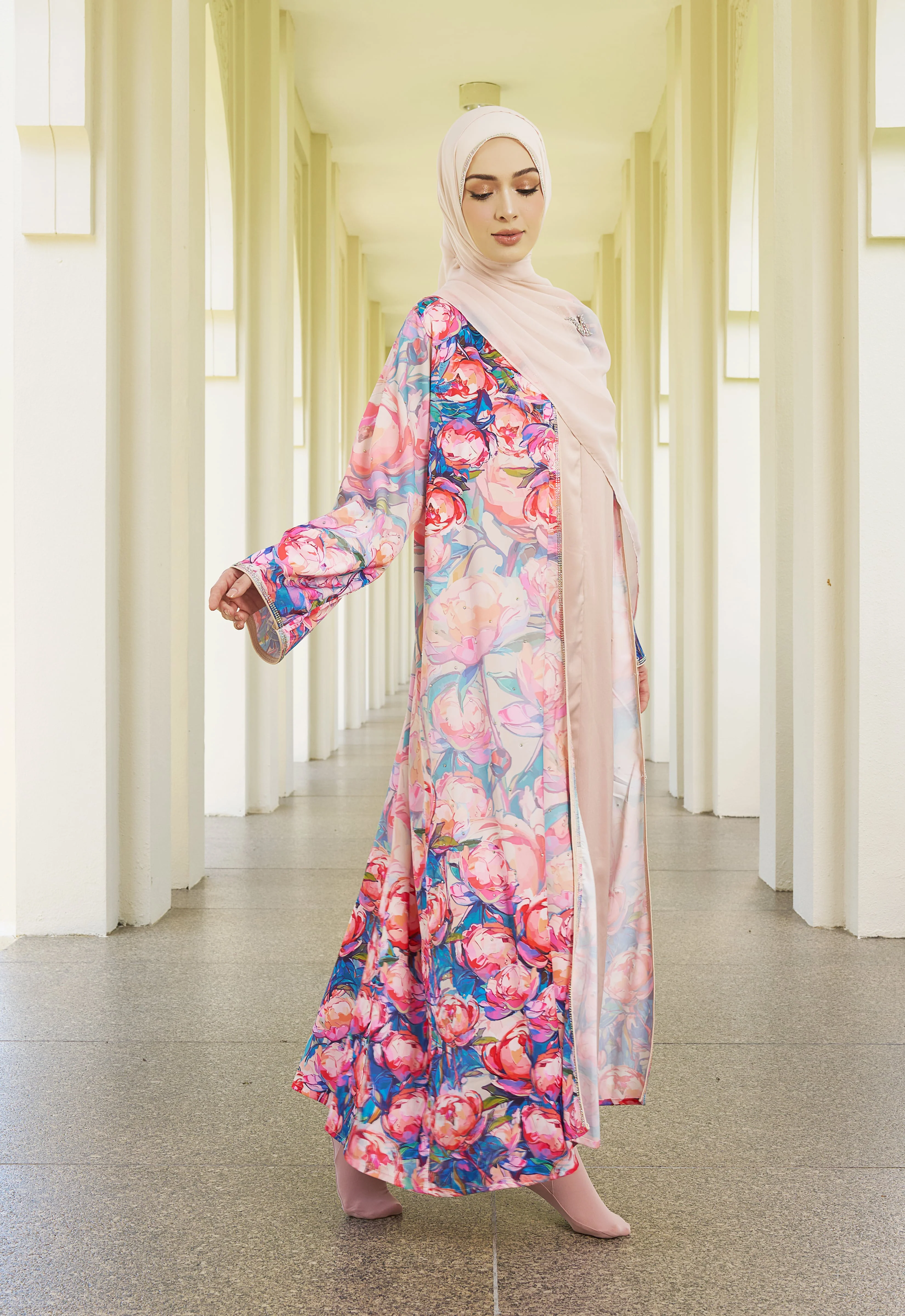 JIWA PRINTED LUXE ABAYA - DEALOVA - Image 3