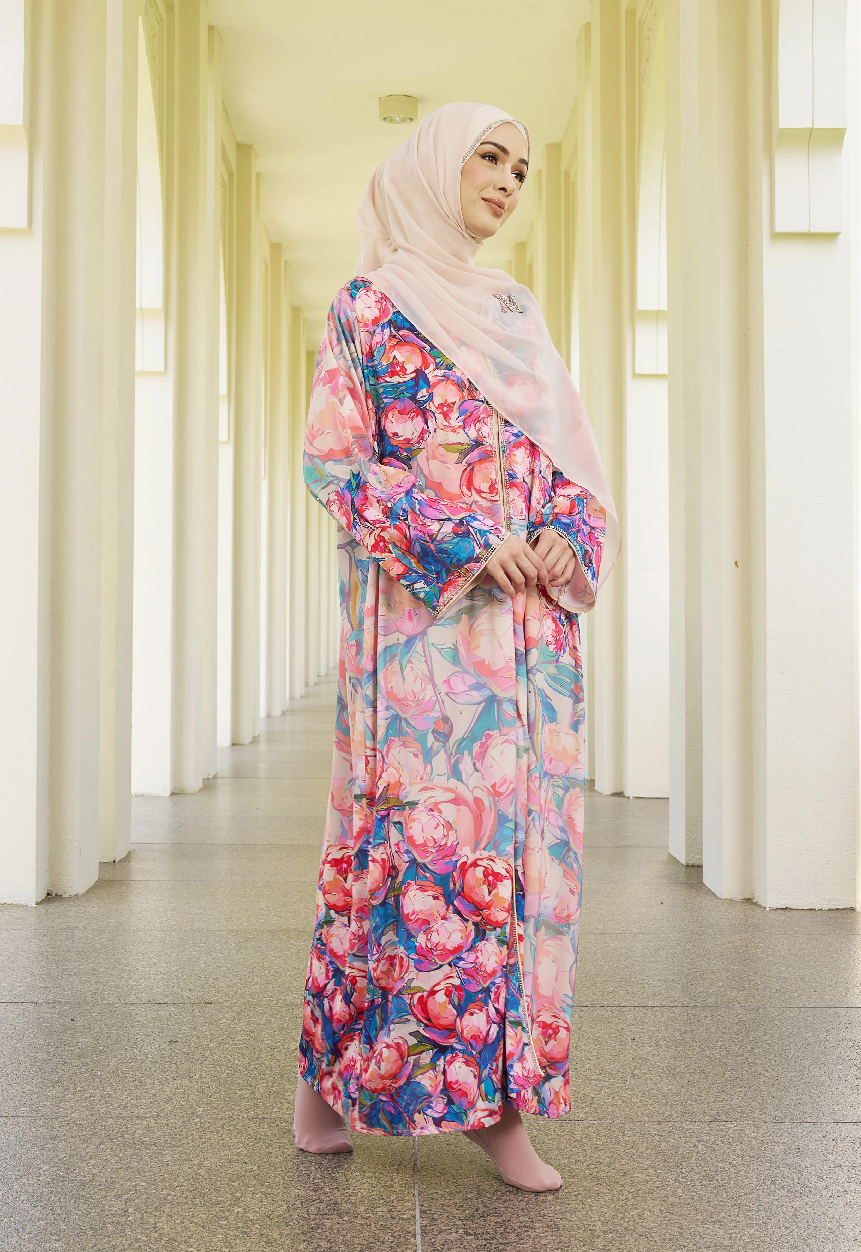 JIWA PRINTED LUXE ABAYA - DEALOVA - Image 4