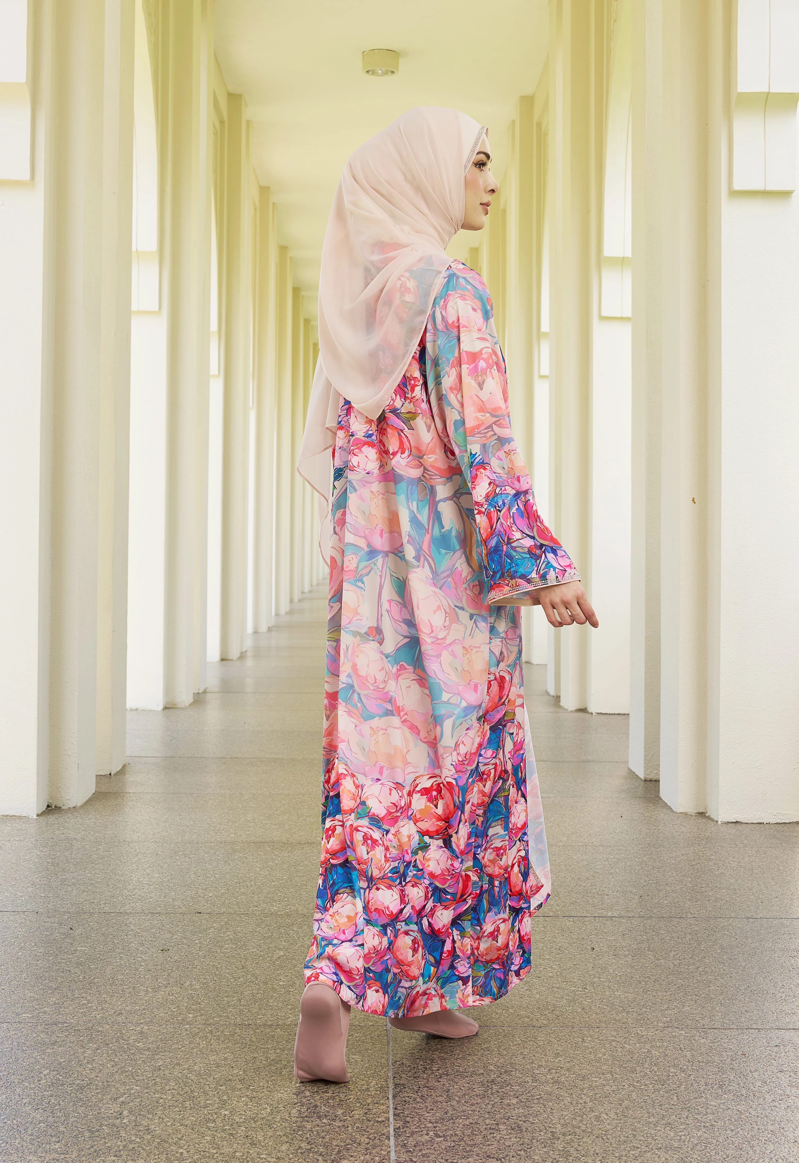 JIWA PRINTED LUXE ABAYA - DEALOVA - Image 5