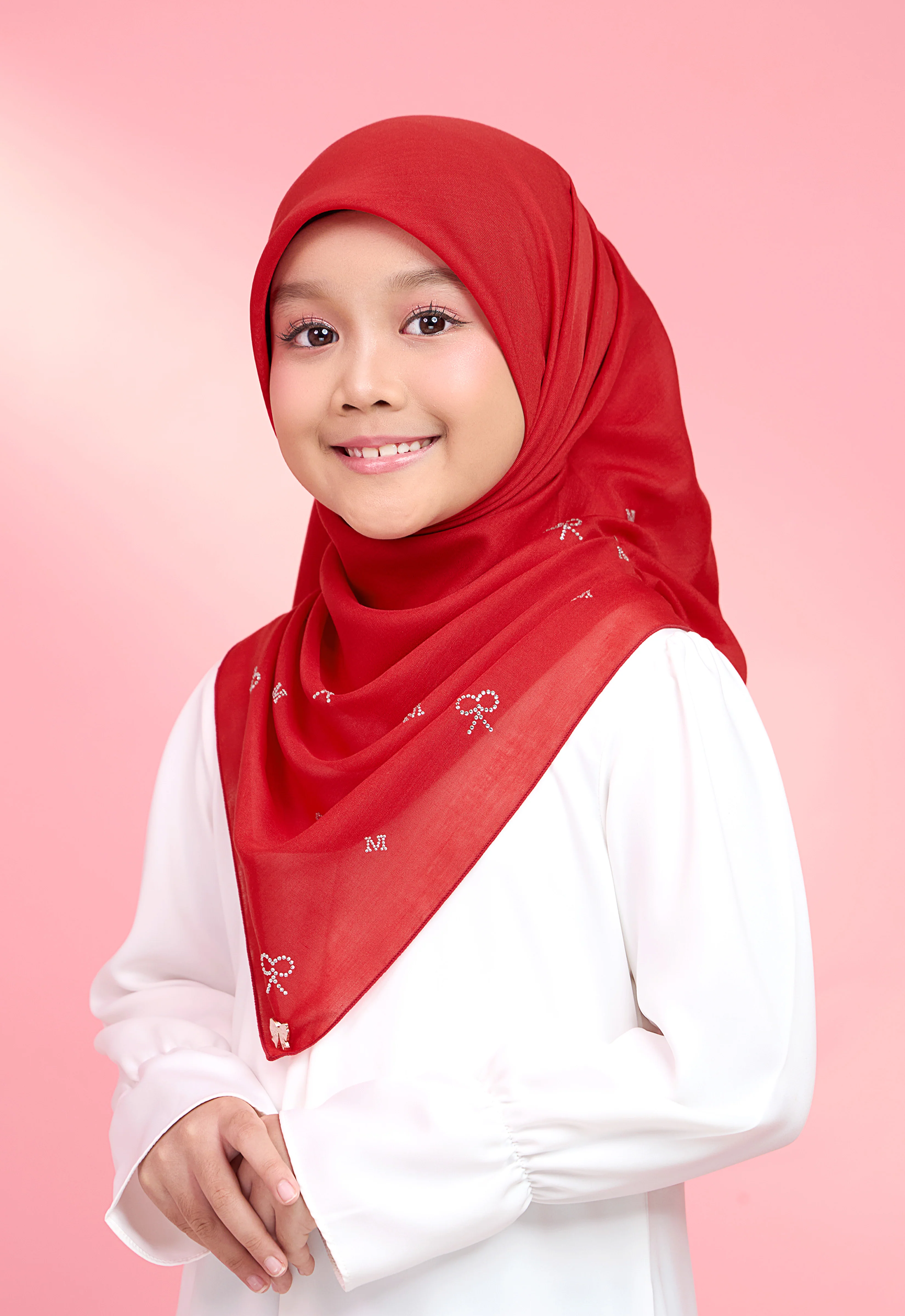 KIDS RIBBONY PLAIN STONE - RED CHILI - Image 4