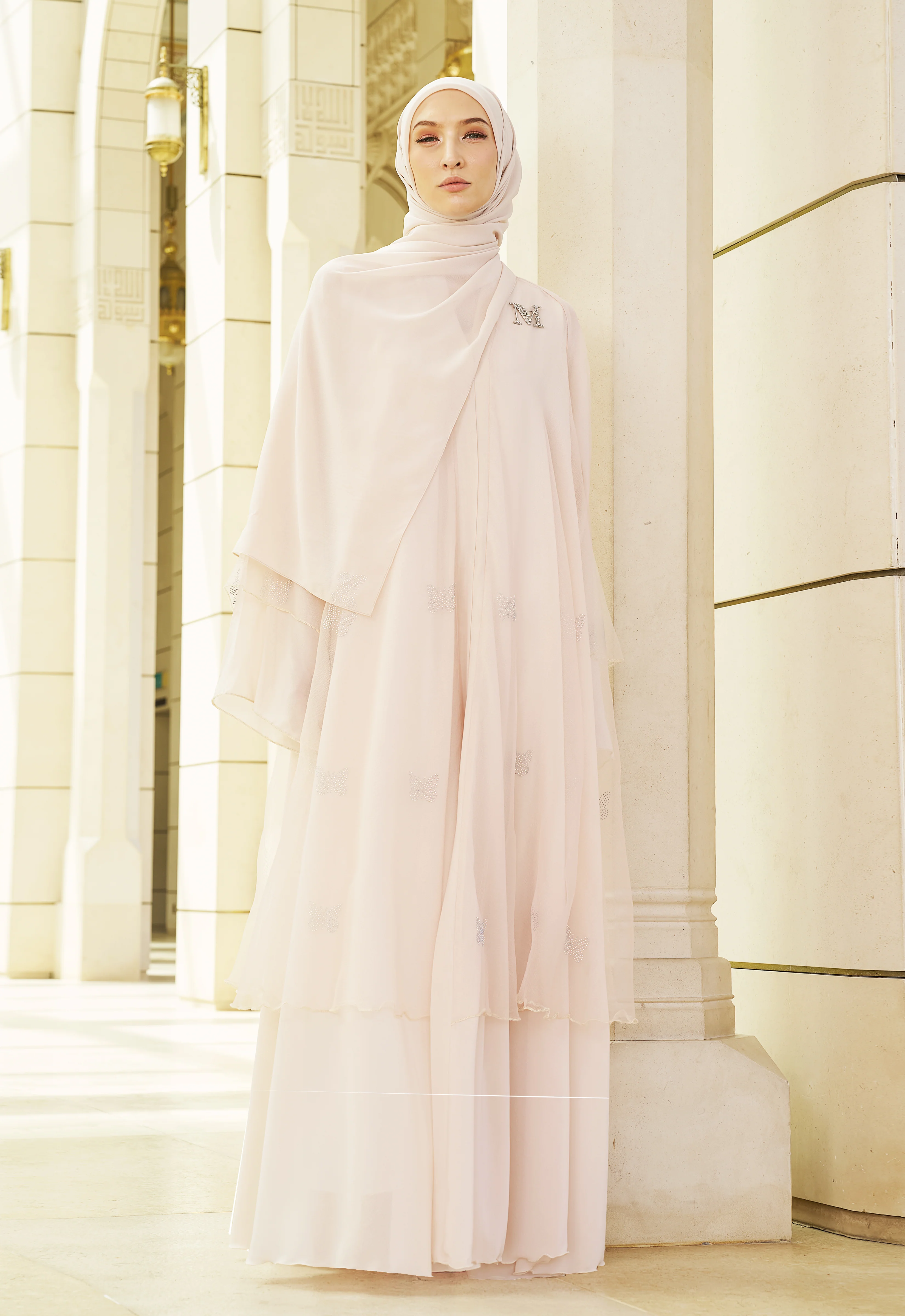 NAYLA CLASSIC ABAYA - CHAMPAGNE - Image 4