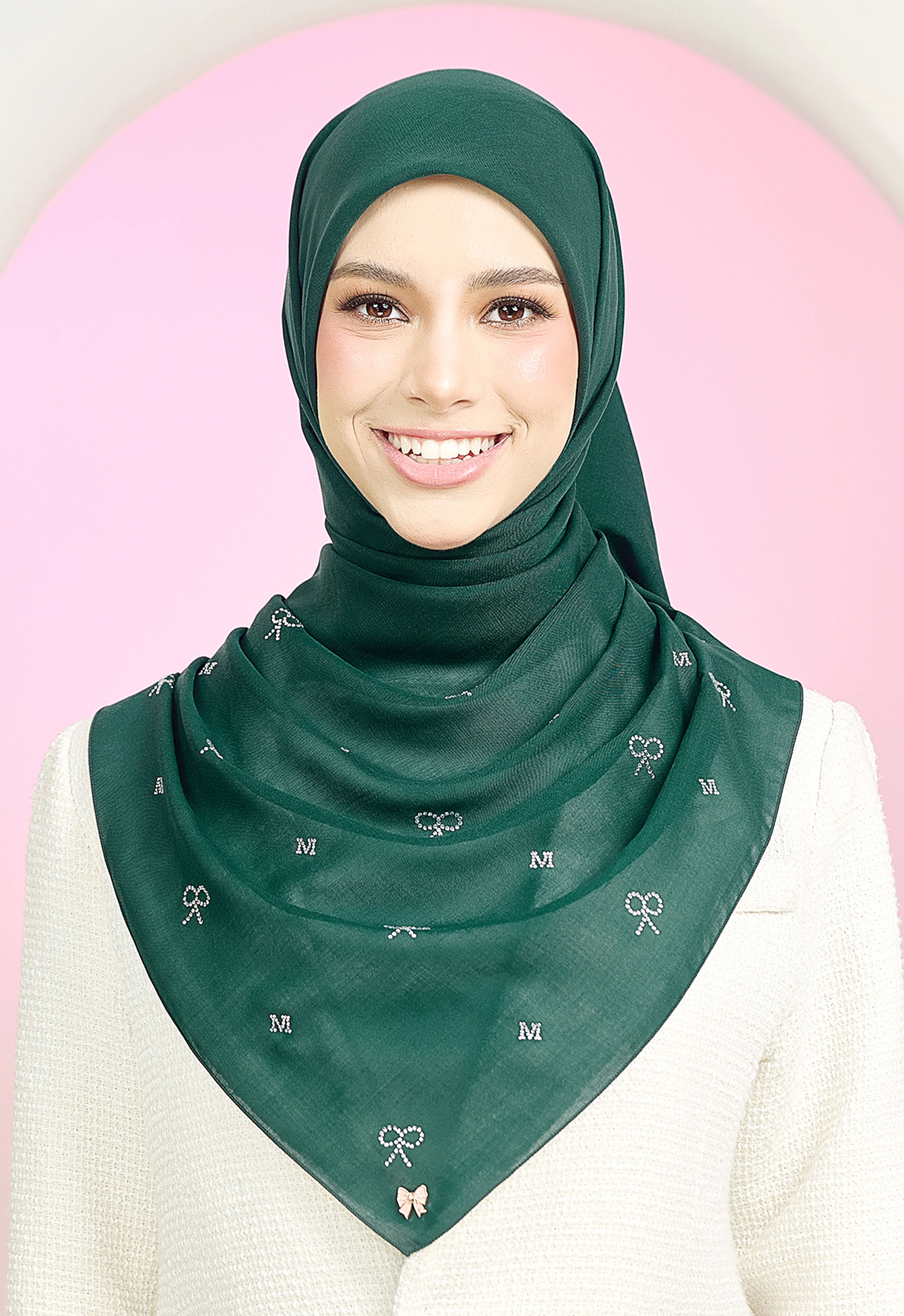 RIBBONY PLAIN STONE - EMERALD GREEN - Image 3