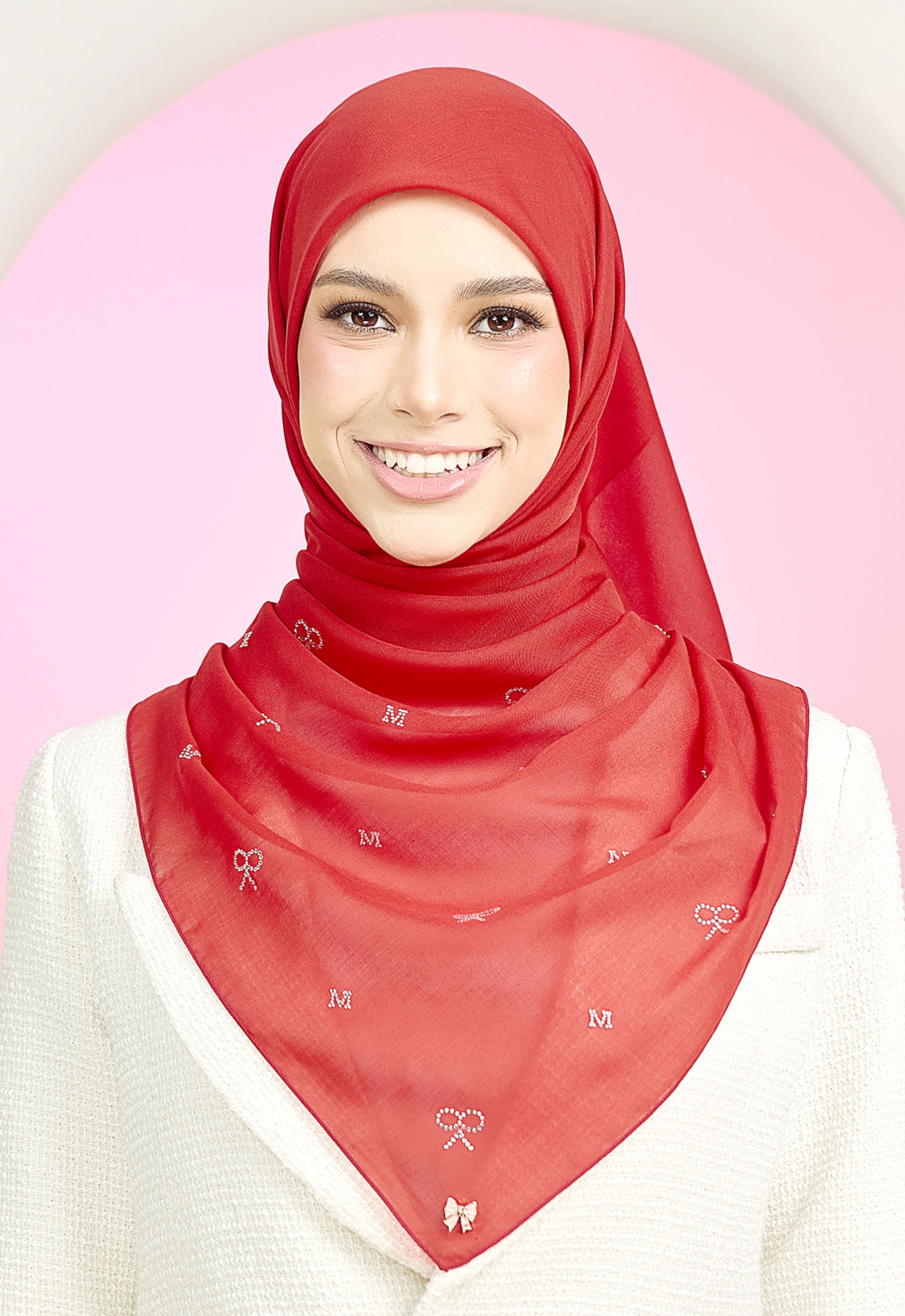 RIBBONY PLAIN STONE - RED CHILI - Image 3