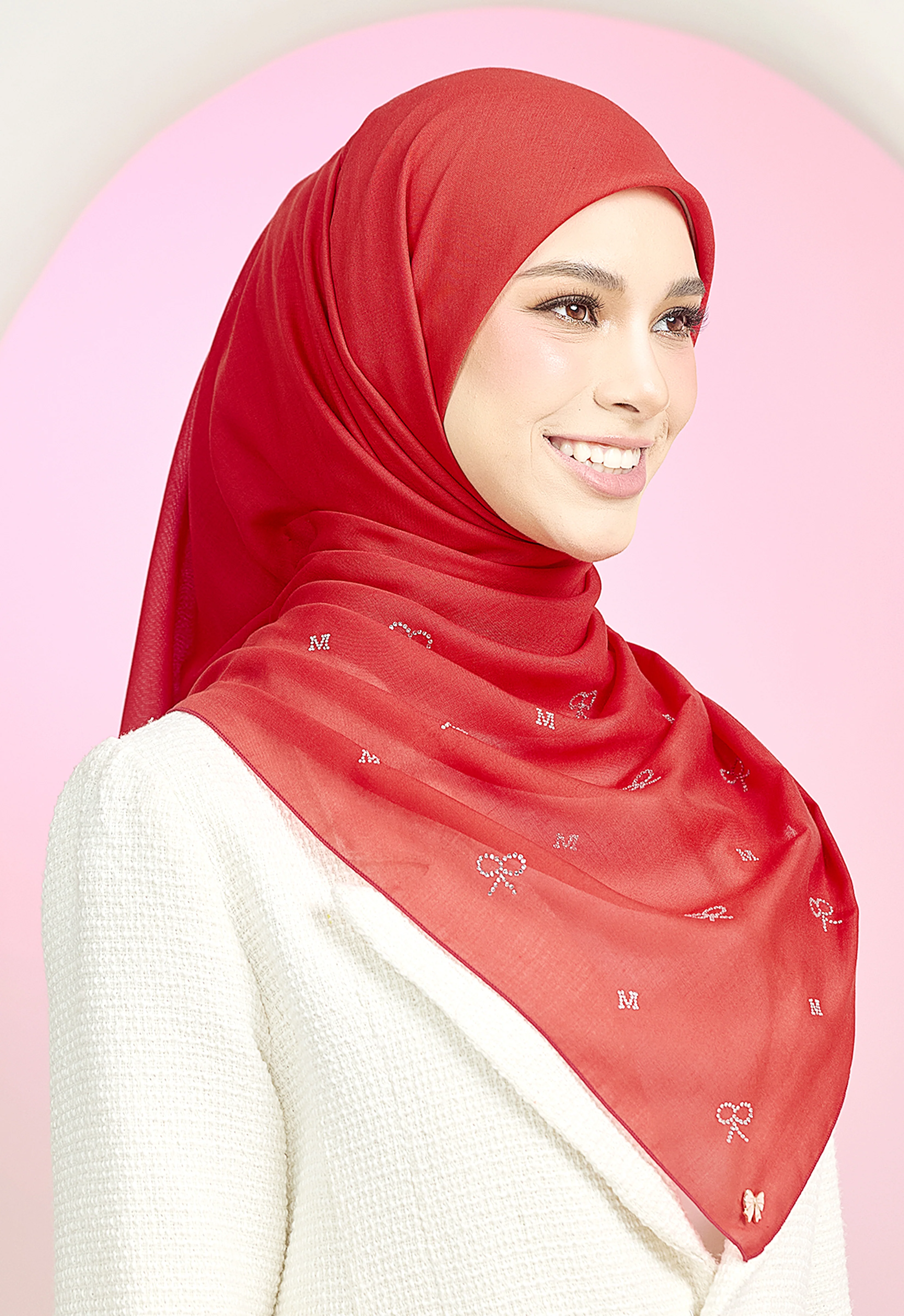 RIBBONY PLAIN STONE - RED CHILI - Image 4