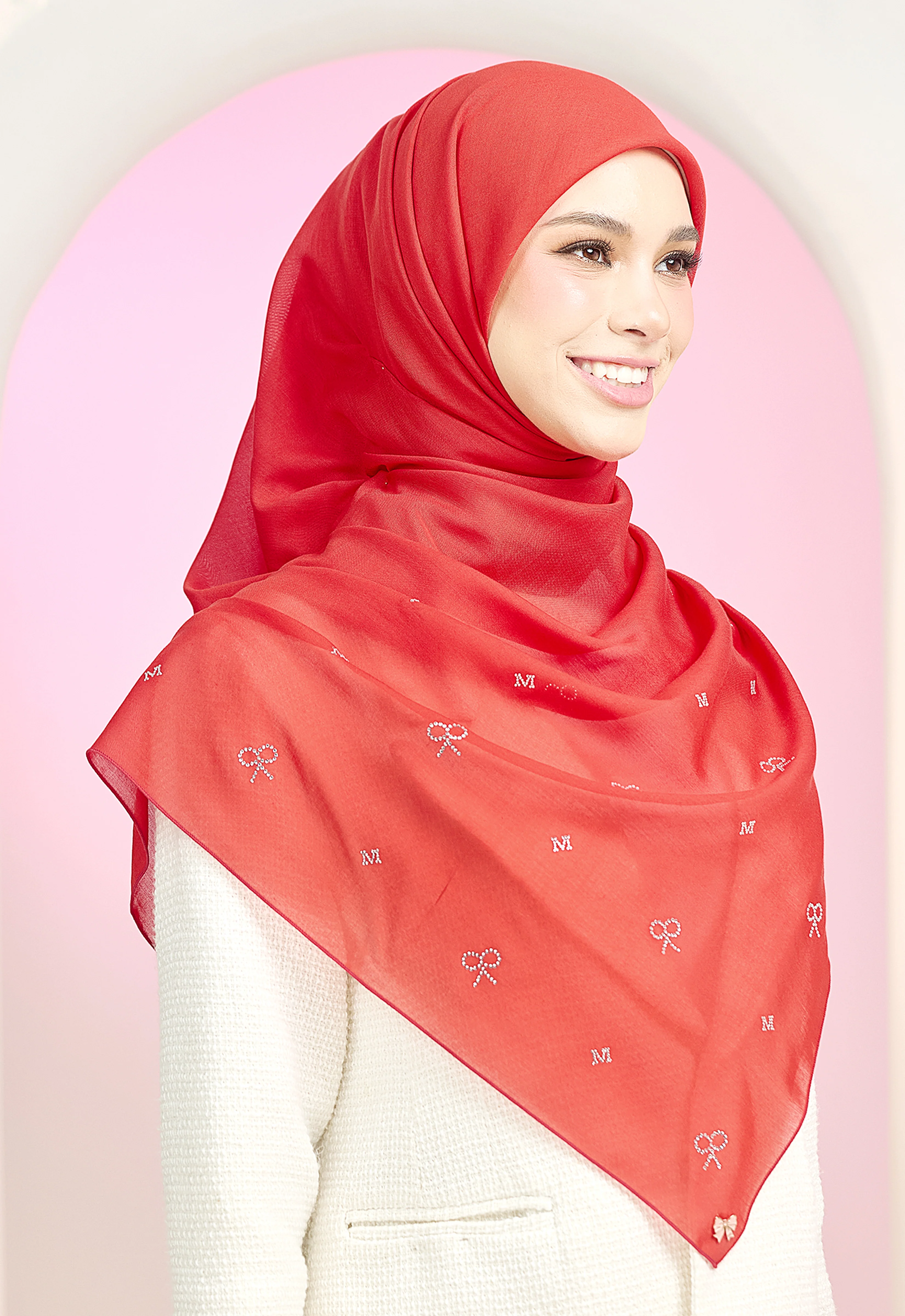 RIBBONY PLAIN STONE - RED CHILI - Image 6