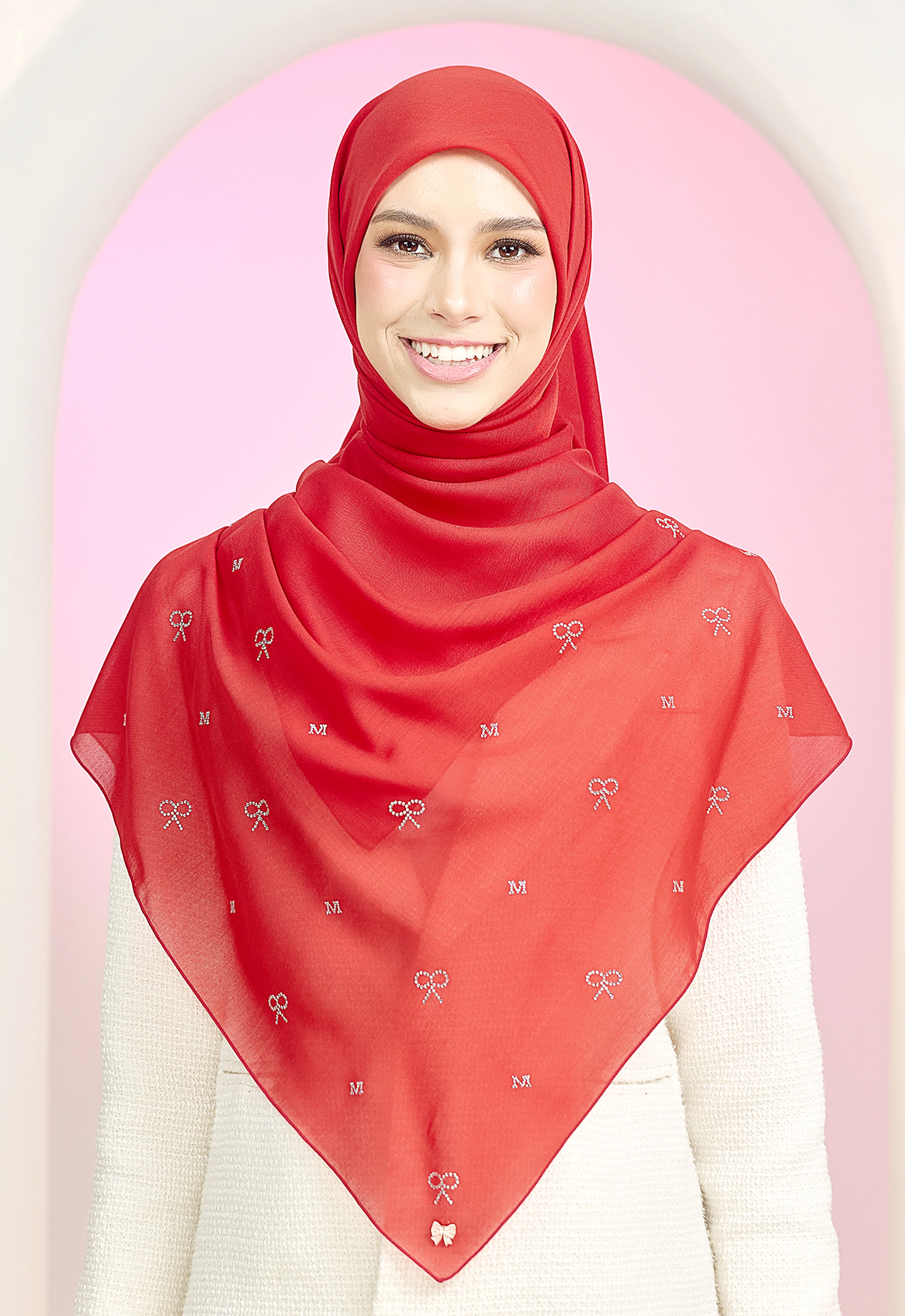 RIBBONY PLAIN STONE - RED CHILI - Image 7