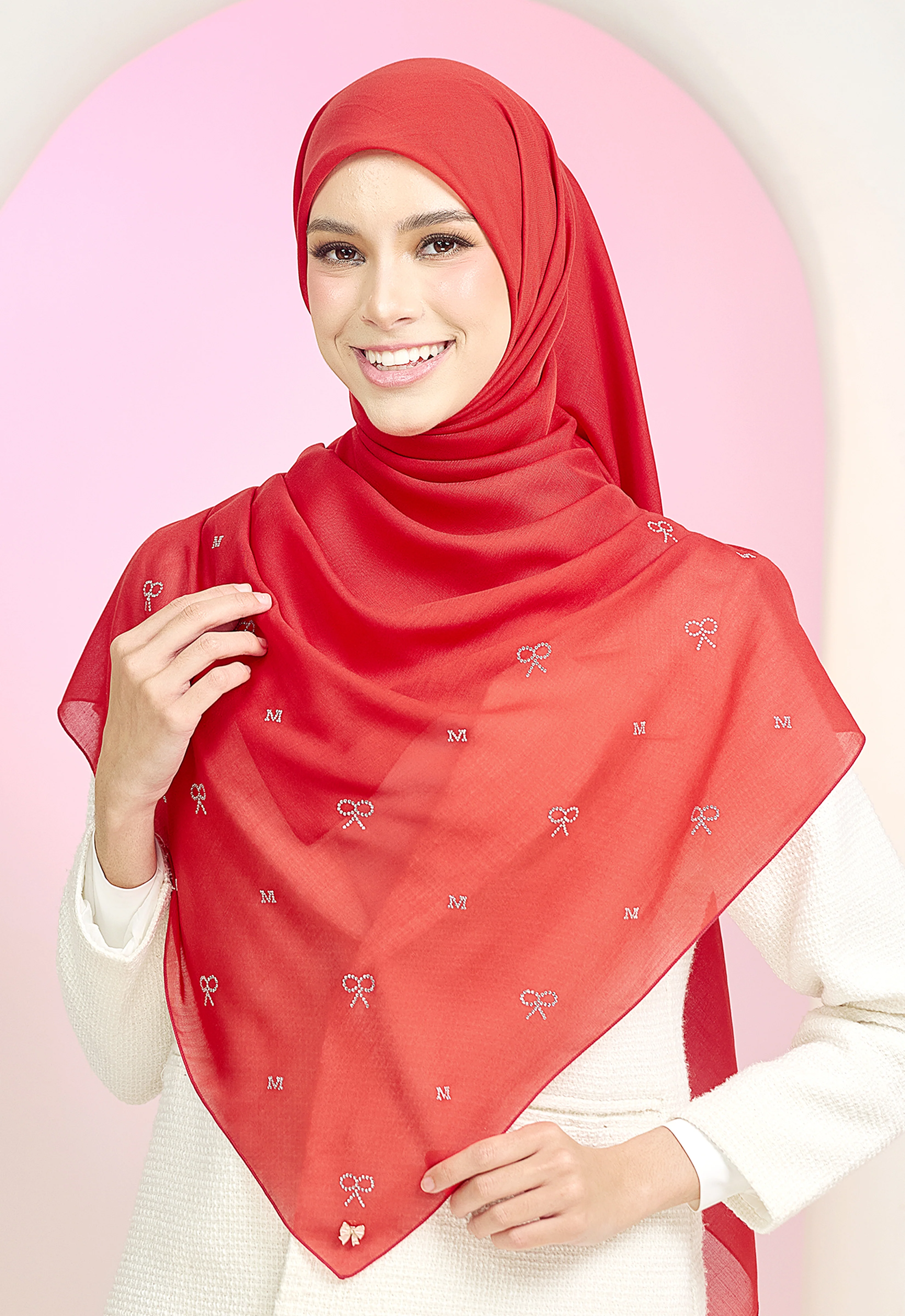 RIBBONY PLAIN STONE - RED CHILI - Image 8